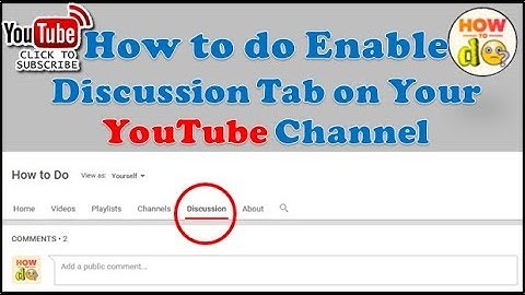 How to do Enable Discussion Tab on YouTube Urdu/Hindi