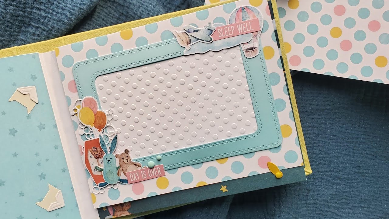 Baby mini album with pop-up elements walk-through/ P13 Paper products Good night collection 