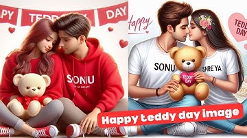 Valentine Day Ai Photo Editing | happy teddy day photo editing | bing image creator |