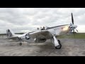 P-51 Mustang - Flames on Start Up Rolls-Royce Merlin - Flyover