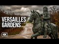 Versailles Palace Gardens 4K Walk | Fountains, Statues &amp; Winter Sky