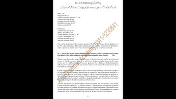 AIOU CODE:1339 Asst No.02, Spring 2023 Basics of Accounting