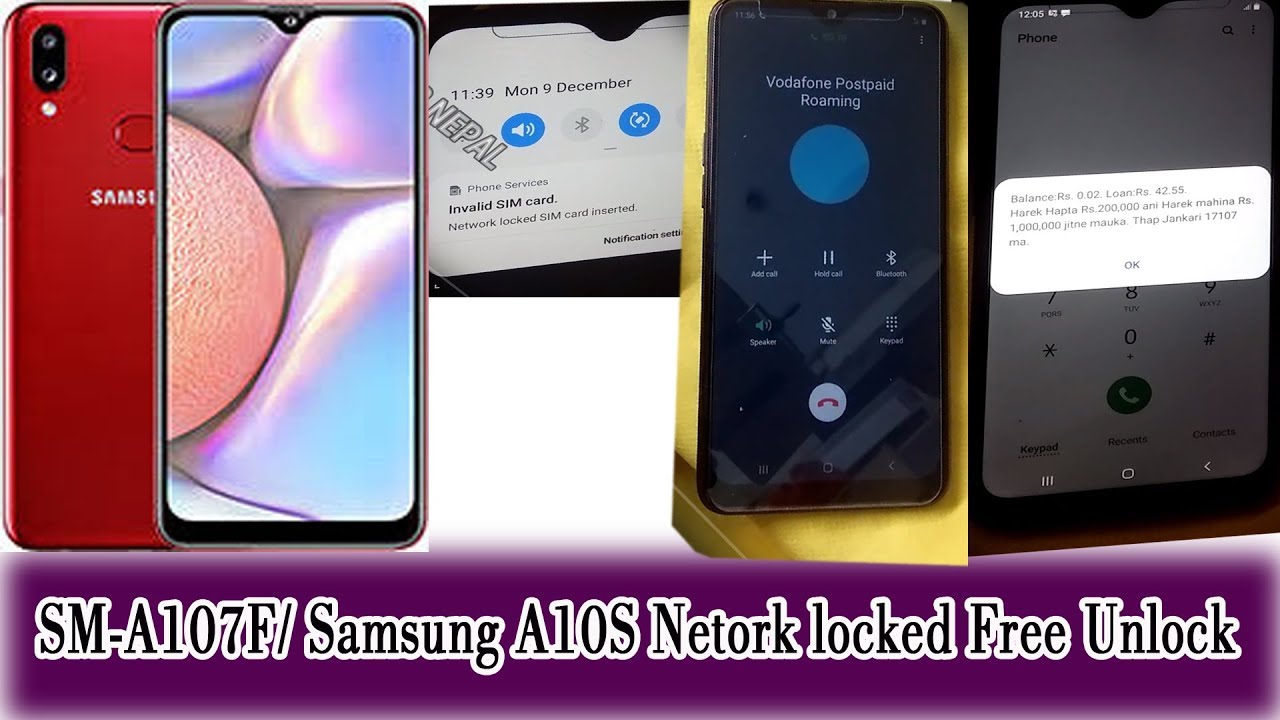 samsung A10S country unlock /SM A107F/DS Network & Sim Unlock Done 2020