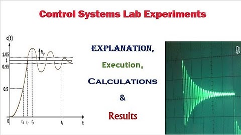 Time Response of II Order System l Exp No 1 l Part 2 l CS Lab l Control Systems
