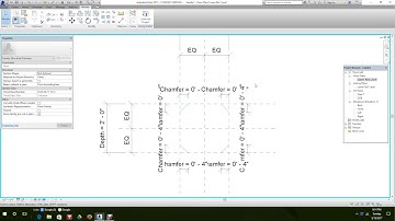 Revit Structure Basic Column family with parametric chamfers