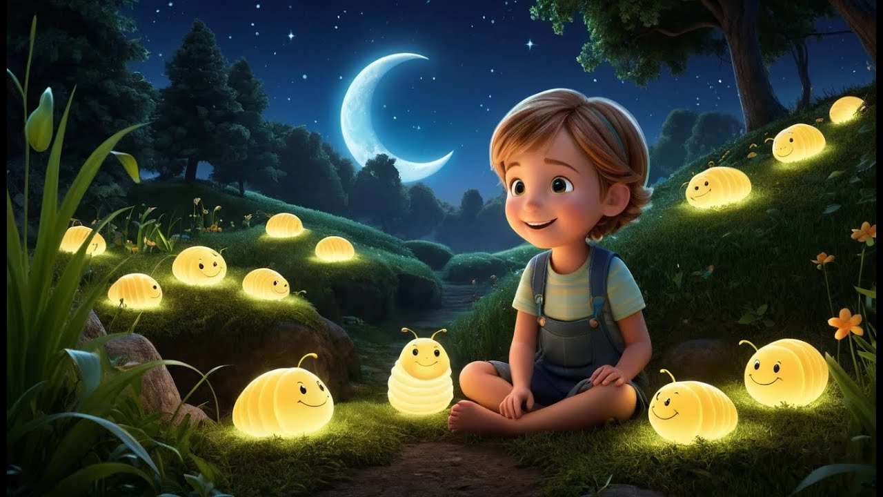 Tiny Glow Worms Light the Skies! | Magical Nighttime Song | Glittering Glow Worm Rhyme for Toddlers