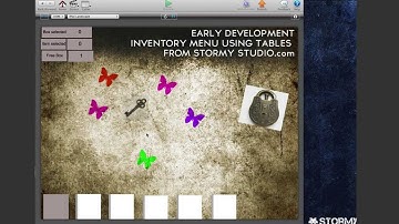 Developing a GameSalad Point and click Adventure game inventory using tables