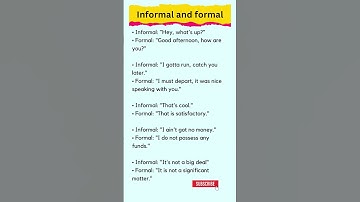 Informal And Formal Sentence. #englishspeaking #shorts