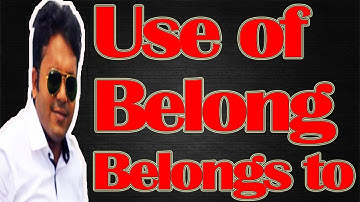 English word Belong use in english for speaking**Exceptional**