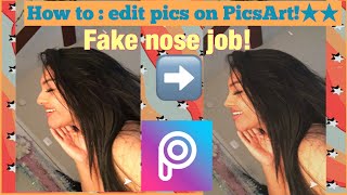 How to get a fake nose job 👃🏼 ! On pics art (STEP BY STEP) screenshot 2