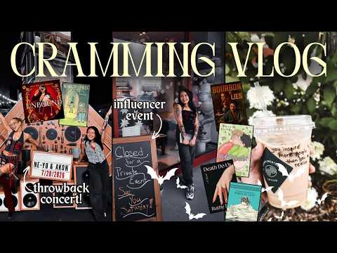 last week of july reading vlog | cramming vlog & akon concert??