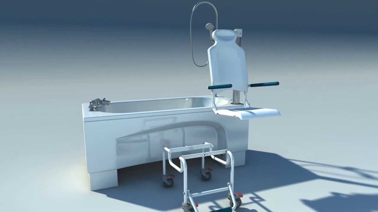 Astor-Bannerman Syncra Standard height adjustable bath with seat