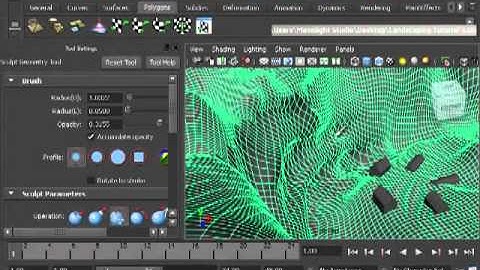 Maya - Creating a landscape - Part 1 - Modeling - Tutorial