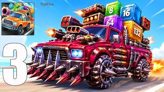 🎯 Car Rush 2048 - Shoot, Merge & Reach the Highest Score Part 3 (Gameplay Walkthrough) screenshot 2