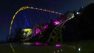 Let’s Ride Great White &amp; Steel Eel at NIGHT! SeaWorld Texas Roller Coaster POV!