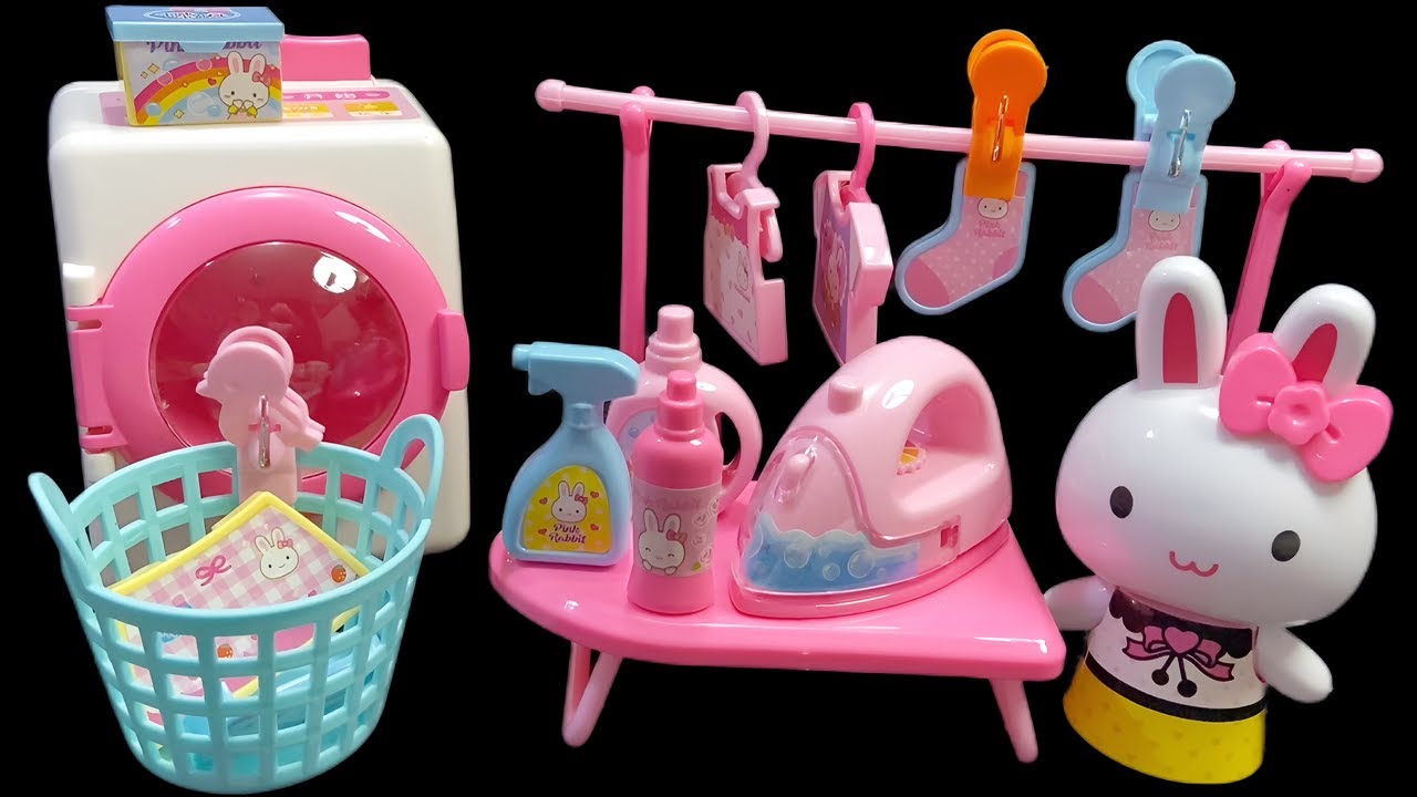 Pink Rabbit Laundry Set Satisfying with Unboxing Compilation Toys ASMR 