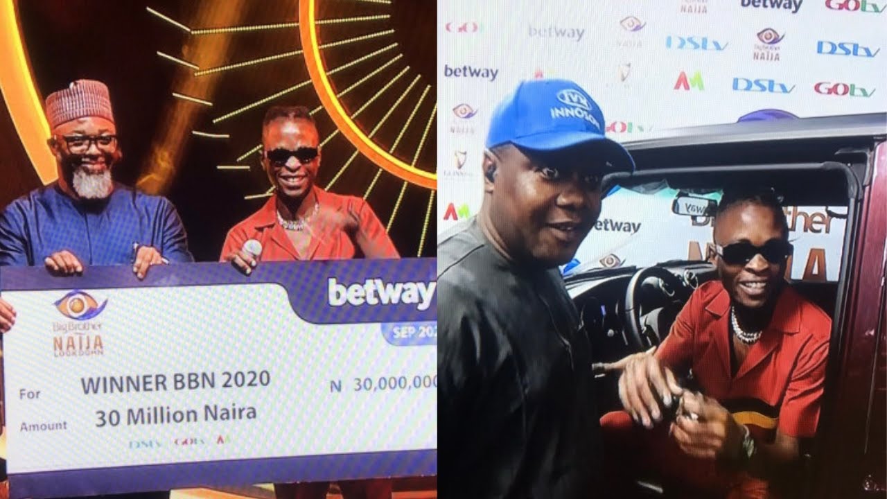 LAYCON RECEIVES HIS HOUSE, CAR AND THIRTHY MILLION NAIRA PRIZE FROM BIG BROTHER NAIJA LOCKDOWN