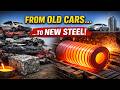 How Millions Of Old Cars Are Recycled Into New Steel | Massive Car Recycling Line