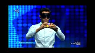 The Talant Games Turkey - Ibrahim Mammadov Is Collects A Cube Rubik With His Eyes Closed.
