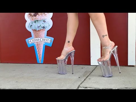 PLEASER BEYOND-008 CLEAR 10 INCH HIGH HEEL PLATFORM SHOES SIZE 7 USA S –  Shoes Of Hollywood