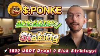 🔥 Solana mining for beginners! PONKE staking with zero-risk steps and stable 6039.06% APY profits!