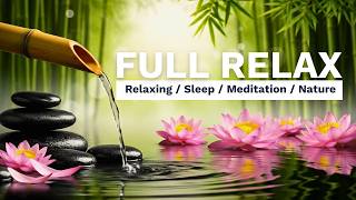 Relaxing Peaceful Zen Garden Ambience 🌸 Bamboo Waterfall, Soft Piano & Birds for Meditation. screenshot 5