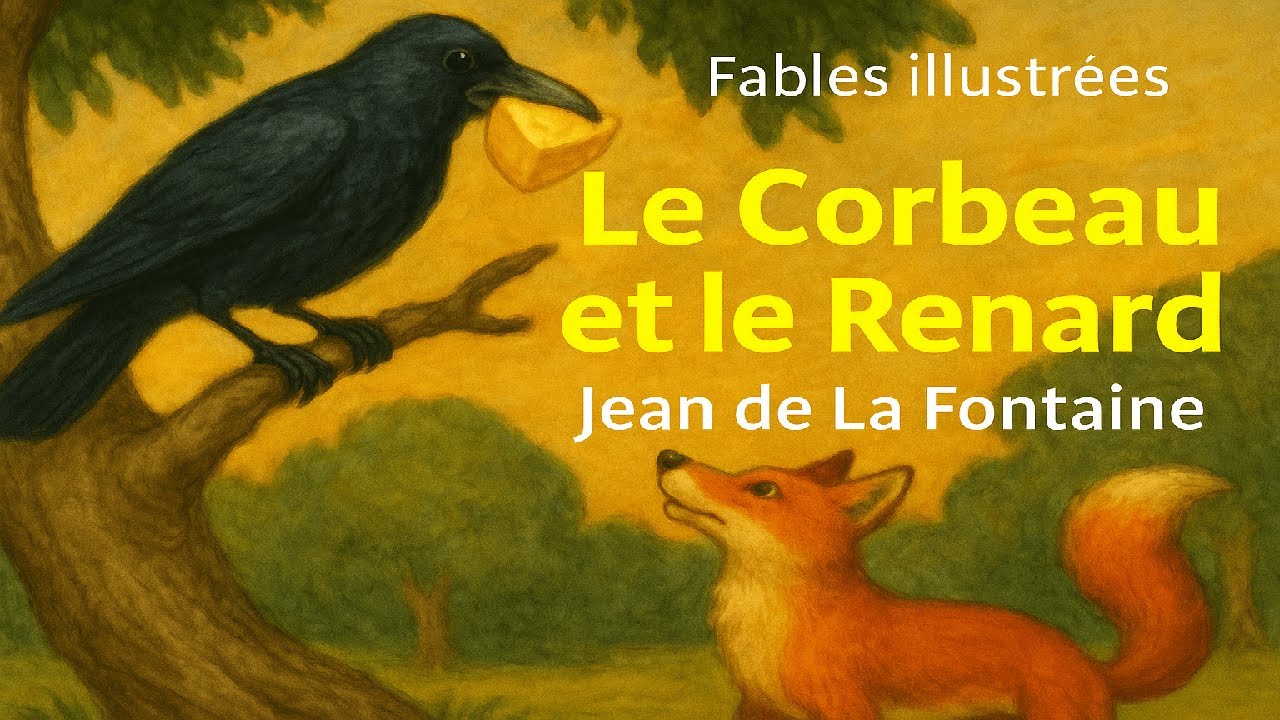 Le Corbeau et le Renard 🧀✨de Jean de La Fontaine | Fable Illustrée .