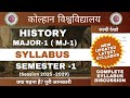 History Major Semester 1 Syllabus Kolhan University || Kolhan University Sem1 History Major Syllabus