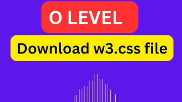 Download w3 css file || add w3 file in html   by saurabh sir #education #o level#ccc