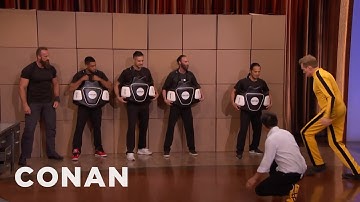 Steven Ho Teaches Conan Bruce Lee’s Power Side Kick | CONAN on TBS