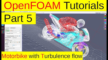 The Motorbike with Turbulence flow (part5, OpenFOAM Tutorials)
