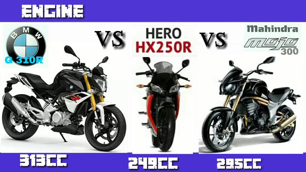 BMW G 310R vs Hero HX 250R vs Mahindra Mojo300