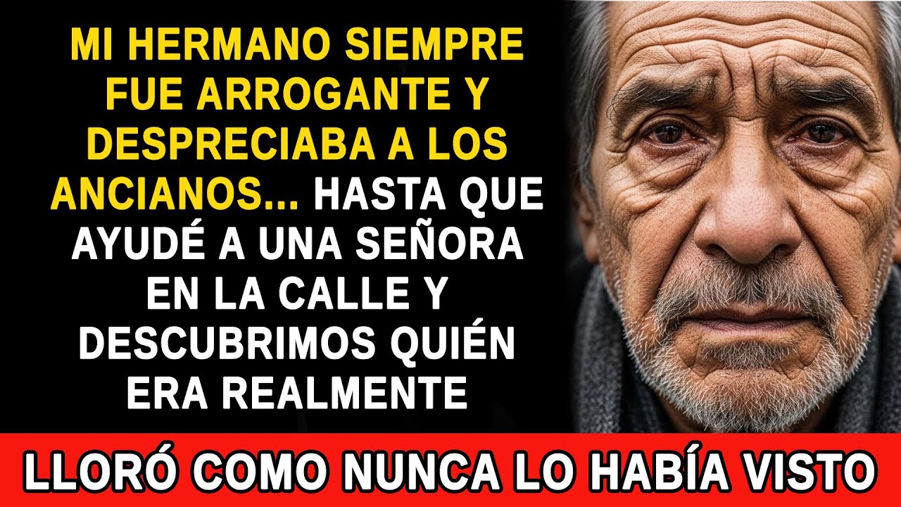Ayudé a una anciana en la calle; era jueza retirada. Mi hermano, arrogante, lloró al conocerla!!!