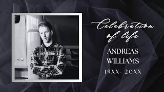 Funeral Slideshow Template for Men | Canva Editable Tribute Video (Demo with Music)