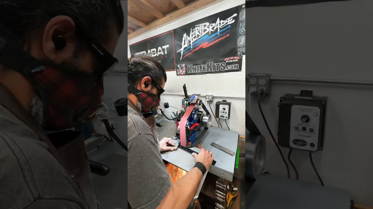 Using my @ameribrade grinder to shred steel with @combatabrasives. It’s a game-changer. 