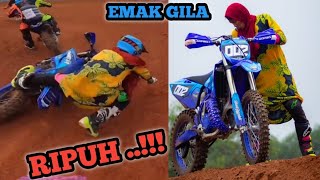 EMAK GILA PERTAMA KALI BALAP DI TANAH 🔥 #emak #emakgila