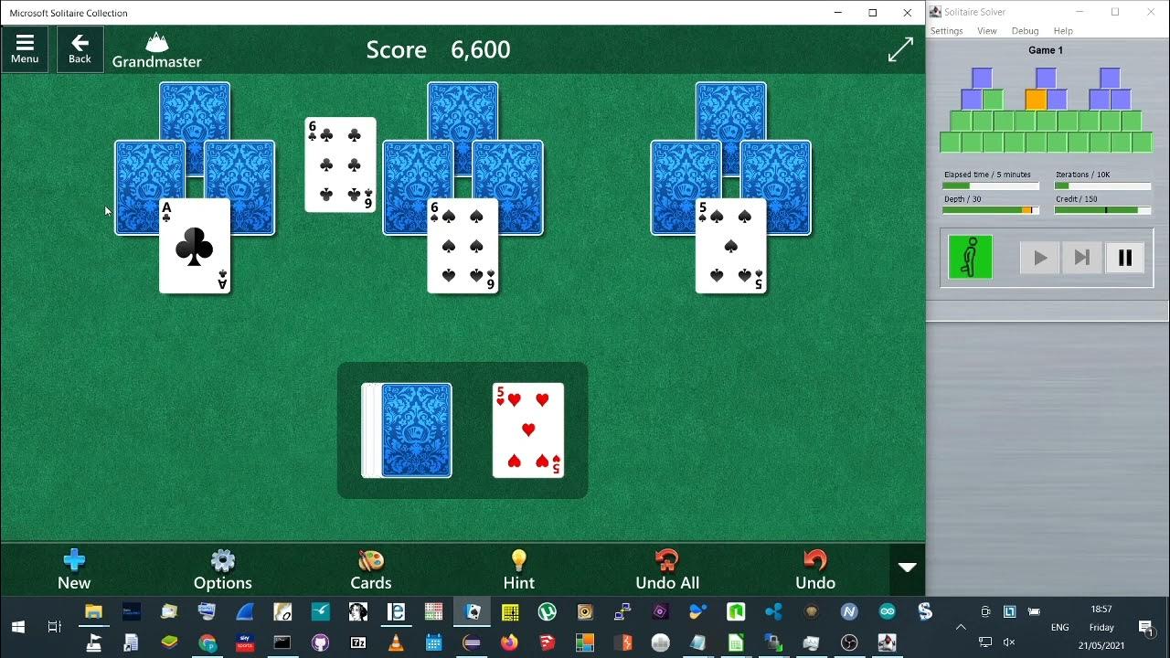 Solvitaire the Solitaire solver playing Klondike 