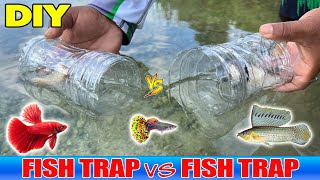 DIY Fish Trap VS Fish Trap!  Plastic Bottle Fish Trap