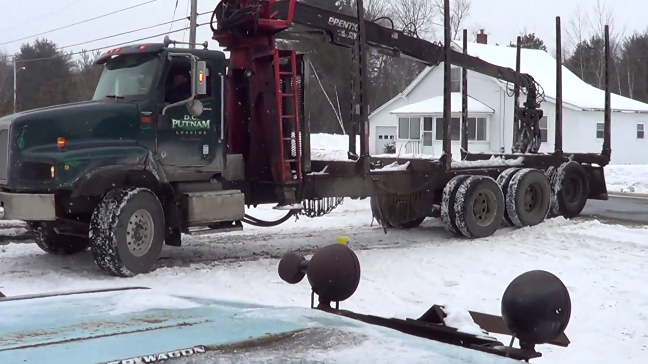Log Truck in Maine YouTube