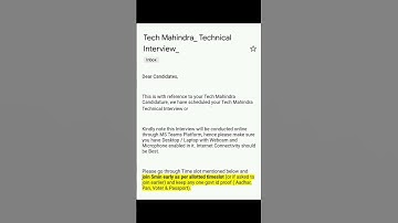 Tech Mahindra Starts Sending Interview Mails #techmahindrajobs #techmahindramailupdates #mahindrajob
