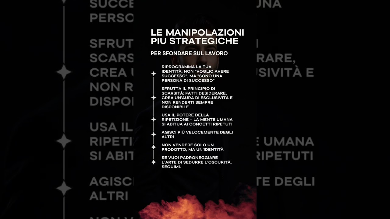 Le manipolazioni più strategiche per: SFONDARE SUL LAVORO