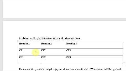 5 Common table problems & its best solution: Working with Tables in Word