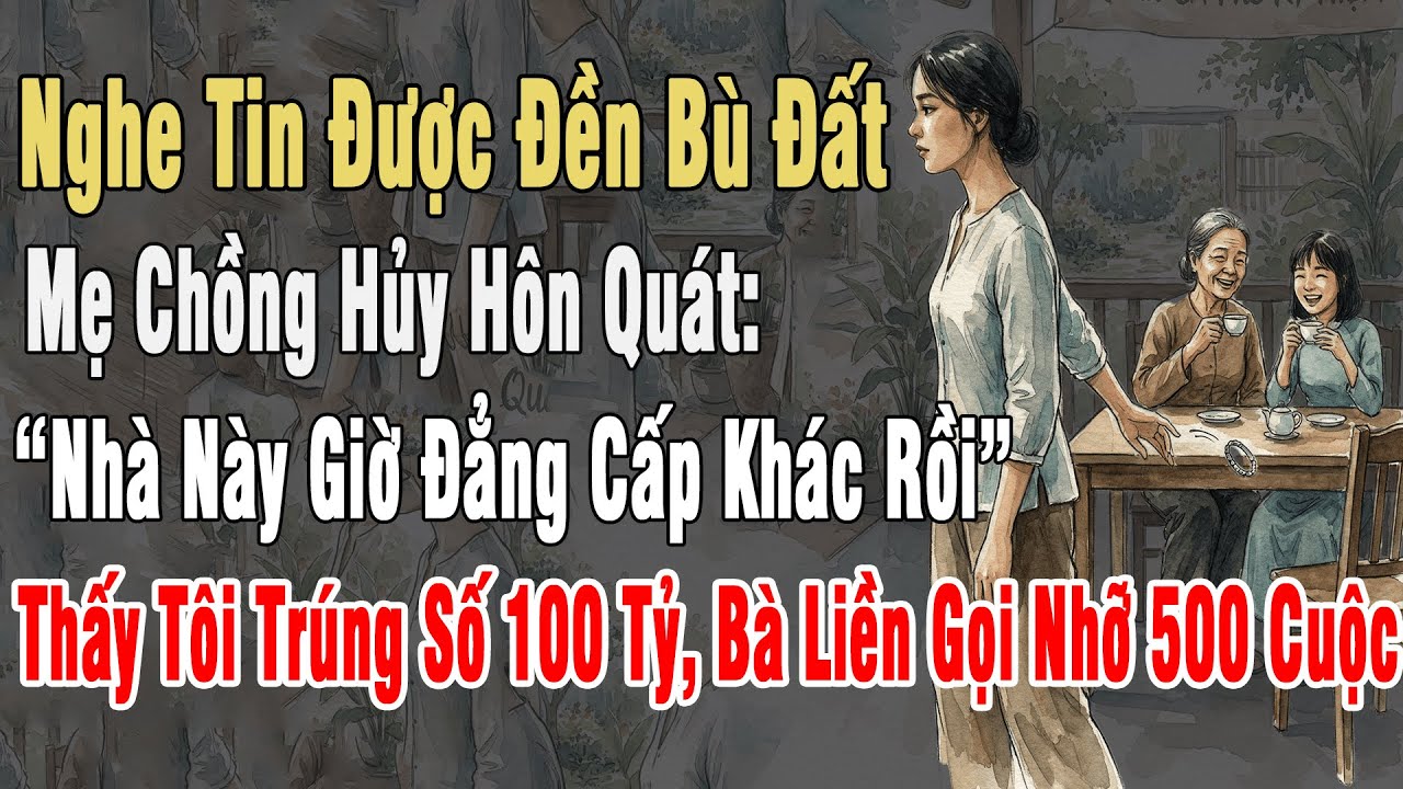 Vừa Đền Bù Đất, Mẹ Chồng Ép Hủy Hôn. Tối Đó Thấy Tôi Trúng Số 100 Tỷ, Bà Gọi Cho Tôi Cả 500 Cuộc