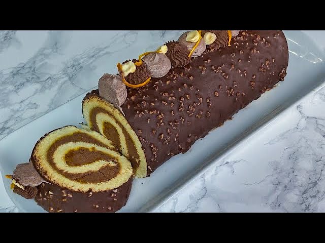 Ferrero Rocher Cake Roll - Del's cooking twist