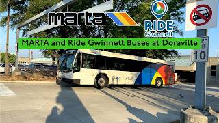 MARTA and Ride Gwinnett Buses at Doraville