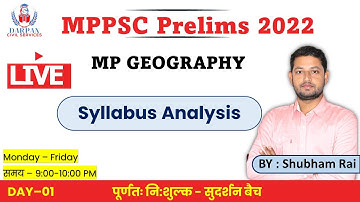 L-1 l UNIT- 3 l Syllabus, Plan, Strategy l MPPSC PRE 2022 l SHUBHAM RAI SIR I #mpgeography