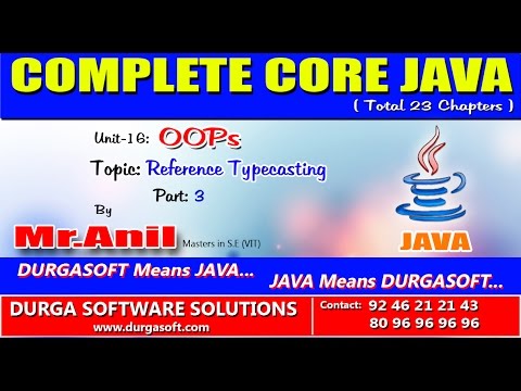 Core Java - OOPs reference Typecasting Part - 3