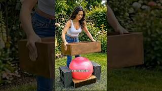 DIY Cement Sink Made From a Ruined Yoga Ball! # shorts