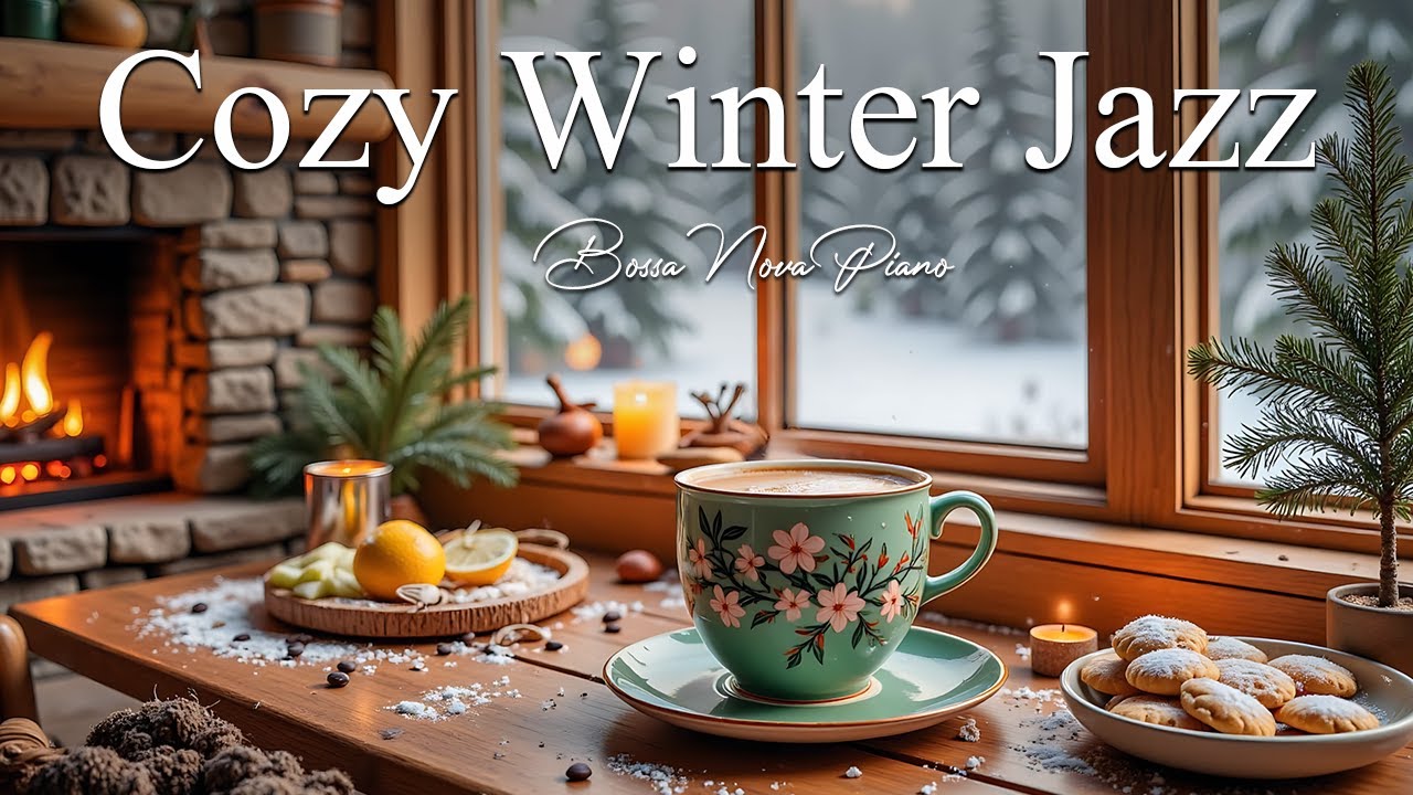 Cozy Winter Jazz ❄️ Warm Coffee Shop Music for Relaxing & Studying