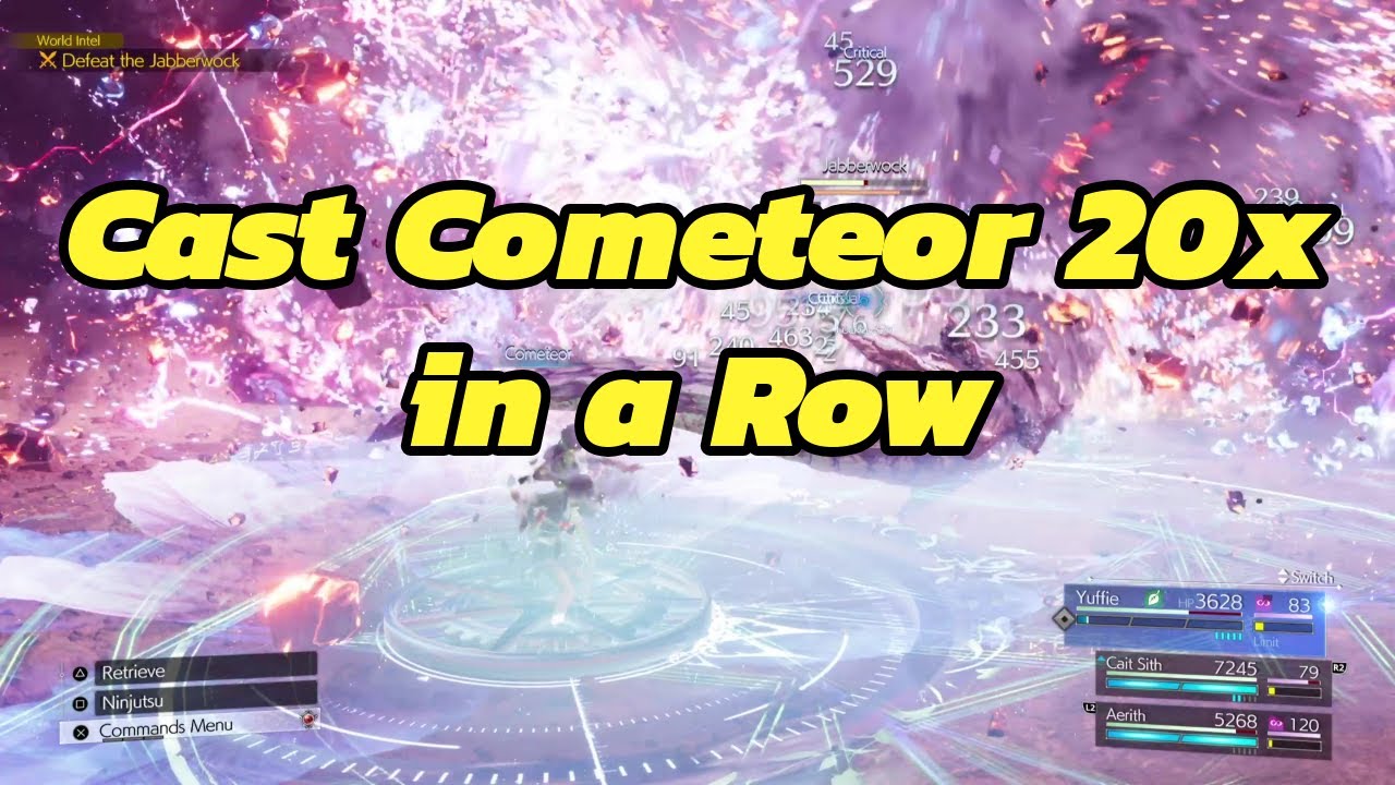 Final Fantasy VII Rebirth | Casting Cometeor 20x in a Row